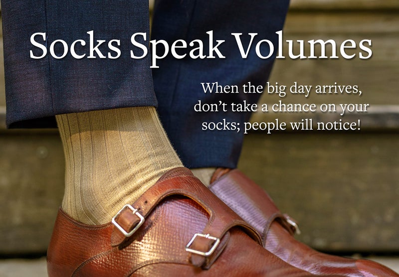 BoardroomSocks جوارب قطنية للرجال - جوارب كاكي رسمية تصل إلى الركبة للرجال - جوارب كلاسيكية فوق الساق من Boardroom Socks - Image 3